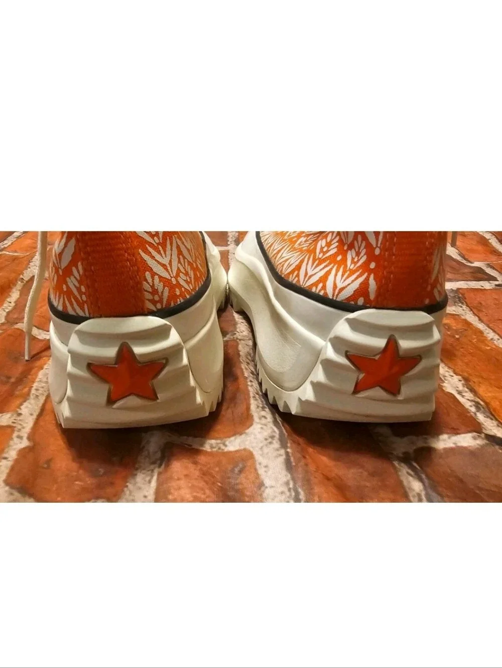 Converse Run Star Hike High Platform Bright Poppy Floral Sneakers M 8 W 9.5